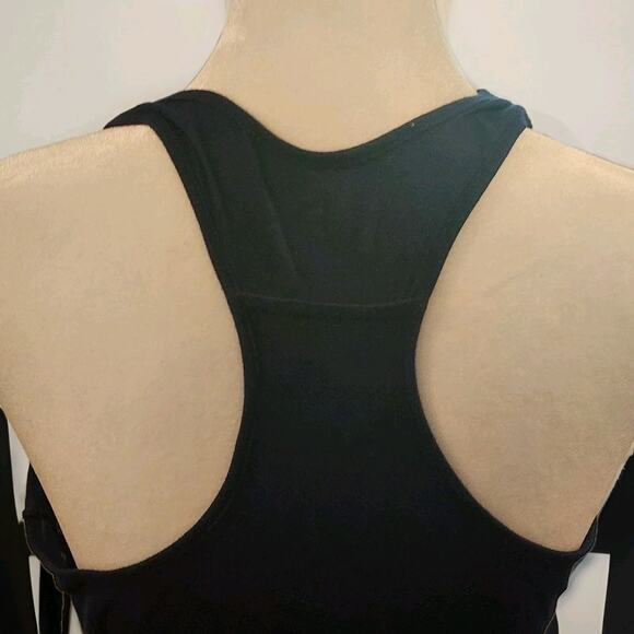 Women's Converse One Star Navy Cotton Tank Racerback Sheer Overlay Size Small - Picture 4 of 4